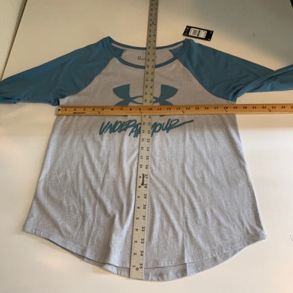 Under Armour T Shirt Womens L Large Live Sportstyle Loose Raglan Baseball Tee - Picture 6 of 12